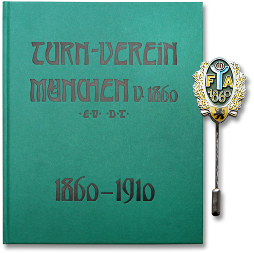 Die Chronik von 1910 wird zusammen mit einer Anstecknadel zu Gunsten der Junglöwen verkauft