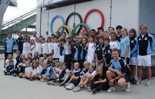 Gruppenfoto der Löwenfußballschule in Garmisch
