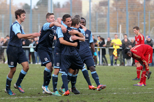 Gewannen ihr Derby gegen den FC Bayern: Die U17-Junioren des TSV 1860. Foto: Wild