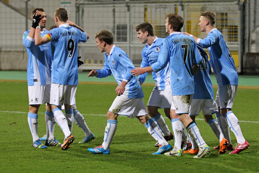 Die U19-Junglöwen beim Derbysieg über den FC Bayern. Foto: A. Wild