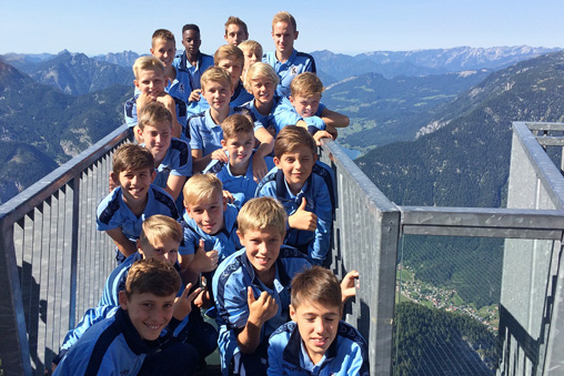 Abenteuer in schwindelerregender Höhe: U13-Junglöwen. Foto: TSV 1860