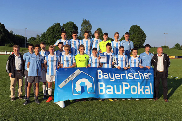 Sieger im Bezirksfinale des Bayerischen BauPokals: U15-Junglöwen. Foto: TSV 1860