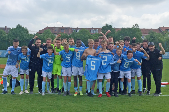 Derbysieger gegen den FC Bayern: U14-Junglöwen. Foto: TSV 1860