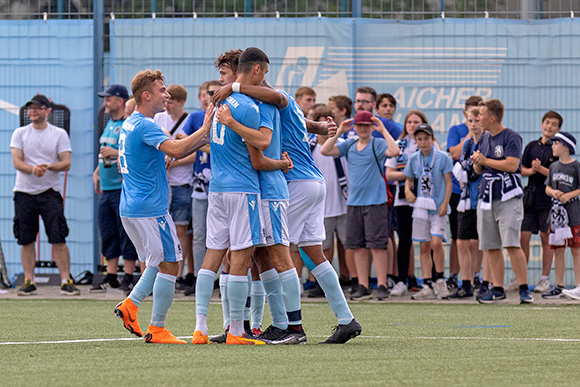 U17-Junglöwen: Torjubel nach dem 4:0. Foto: A. Wild