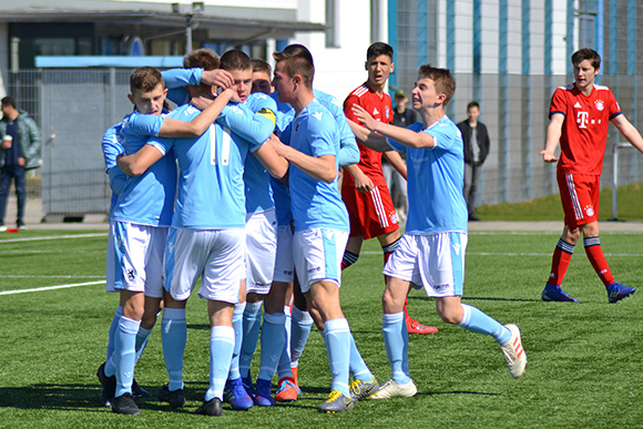 Torjubel nach dem 1:0-Treffer für die Junglöwen. Foto: TSV 1860