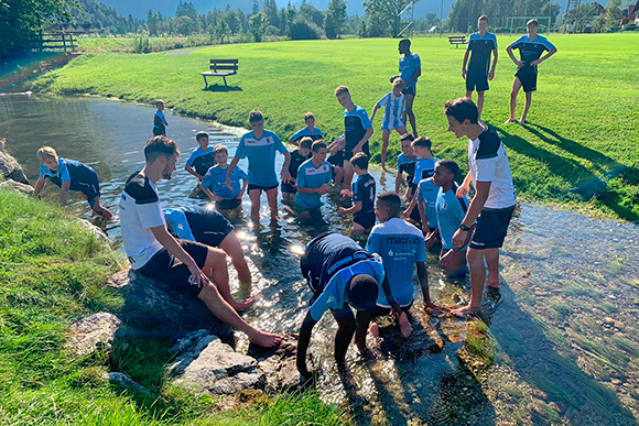 U15-Junglöwen im Trainingslager in Obertraun. Foto: TSV 1860