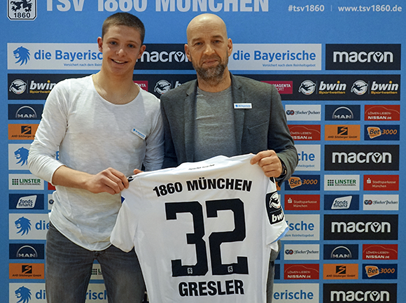 Profi-Vertrag für Maxim Gresler. Foto: TSV 1860 