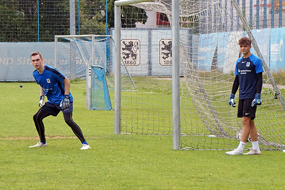 Nach dem Ausfall von Mauricio Dunker bilden Luis Stanzel (li.) und Leo Erkocaoglan (re.) das Torhüter-Gespann. Foto: TSV 1860