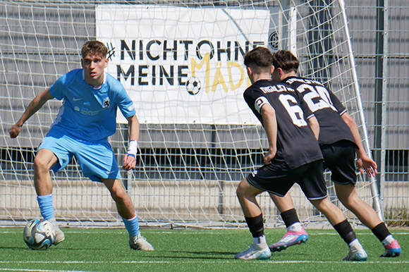 Der Torjäger vom Dienst, David Matijevic, traf gegen die Schanzer doppelt. Foto: Frank Peters