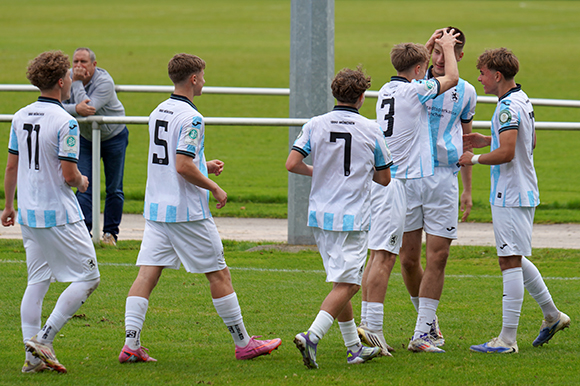 Die Junglöwen konnten gegen Heidenheim gleich drei Tore bejubeln. Foto: Joachim Mentel