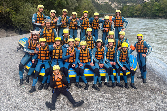 Ohne Kentern meisterte die U16 die Rafting-Tour auf der Ötztaler Ache. Foto: Privat