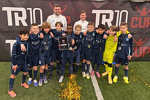 Die U10 mit ihren Trainern Max Ude und Markus Kölbl zeigte eine Top-Leistung in Prag. Foto: Privat