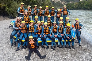 Ohne Kentern meisterte die U16 die Rafting-Tour auf der Ötztaler Ache. Foto: Privat