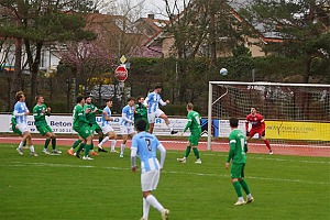 Samir Neziri köpfte in der 26. Minute nach Freistoß von Brahim Moumou zum 1:0 ein. Foto: Joachim Mentel