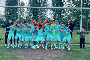 Die U14-Junglöwen nach dem 6:1 über Fürth und dem Gewinn der Meisterschaft. Foto: Privat